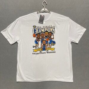 Golden State Warriors Shirt Men 3XL White NBA Final Champion Caricature Portrait